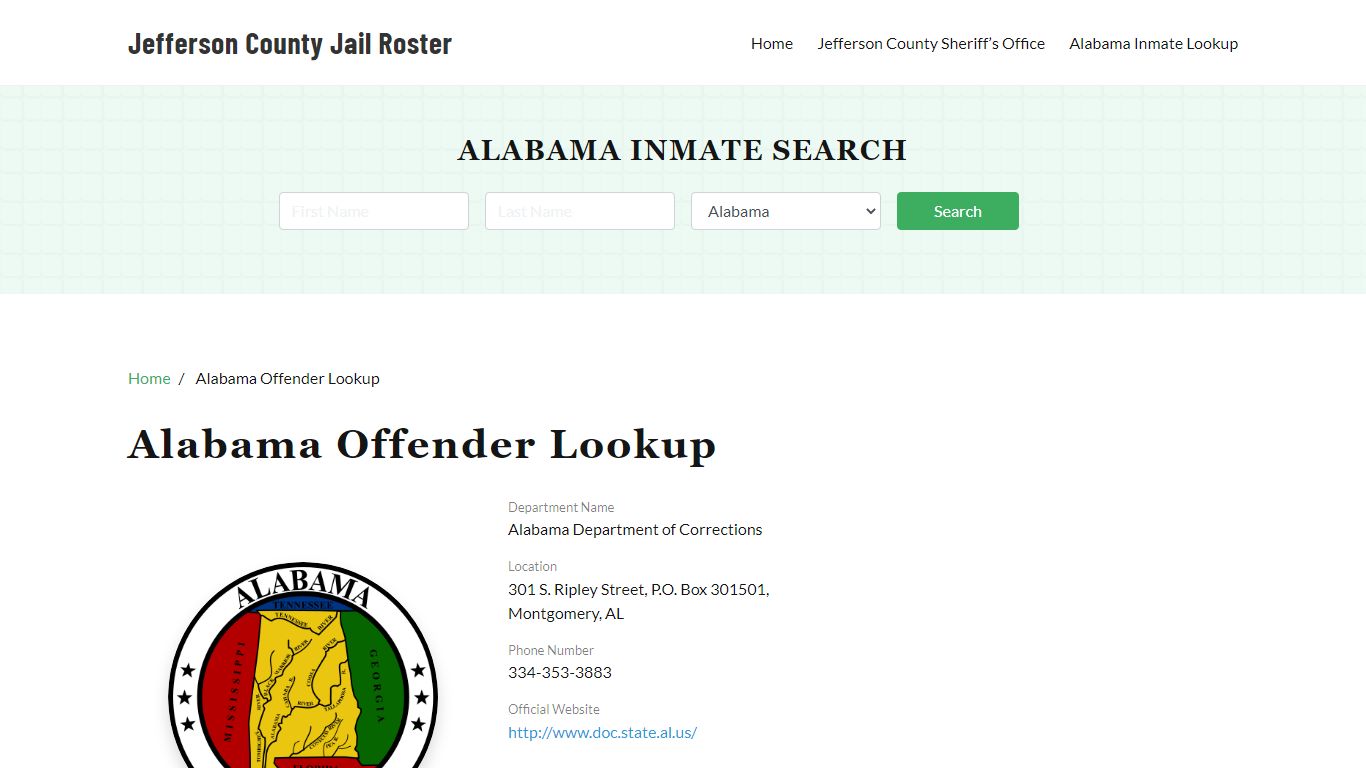 Alabama Inmate Search, Jail Rosters - Jefferson County Jail