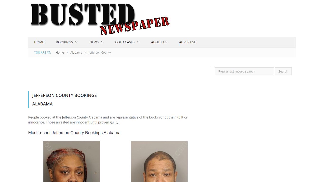 Jefferson County, AL Mugshots - BUSTEDNEWSPAPER.COM